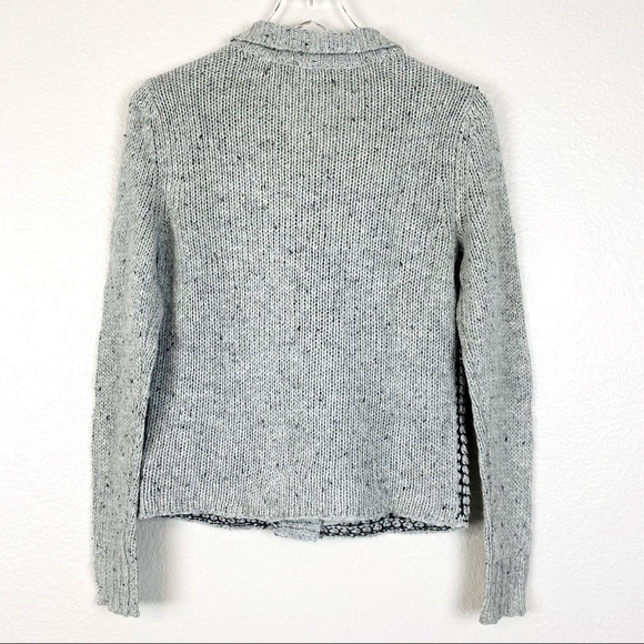 CAbi Square Stitch Grey Cardigan Sweater Size S - Picture 5 of 11